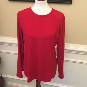 Eileen Fisher Crew Neck Long Sleeve T-shirt Sz M